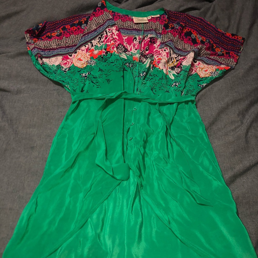 Anthropologie silk feel kimono